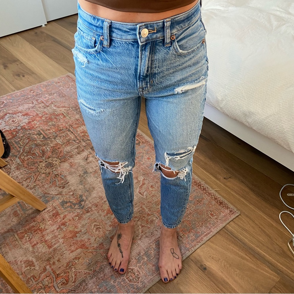 American Eagle High Rise Jeans 00 xshort